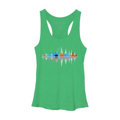 Women's Design By Humans Sounds of Nature Color Tree Notes By NomAdartStudio Racerback Tank Top