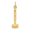 Black Bow Jewelry 14k Yellow Gold 3D Gavel Pendant - 3 of 4