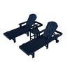 WestinTrends Malibu 3 Piece Adirondack Reclining Chaise Lounge With Arms & Wheels - 3 of 4