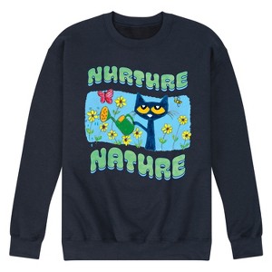 Men's - Pete the Cat - Nurture Nature Graphic Fleece Sweatshirt - 1 of 4