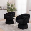 Lyngins Modern Upholstered Small Lounge Sofa Swivel Chair with Trapezoidal Base,Accent Club Chair for Living Room,Office - 4 of 4