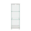 FURNIinspire Utility Storage Cabinets Elegant Showcase with Reinforced Glass Shelves and Dual Mounting Options, White, 16.73"*14.37"*47.91" - 2 of 4