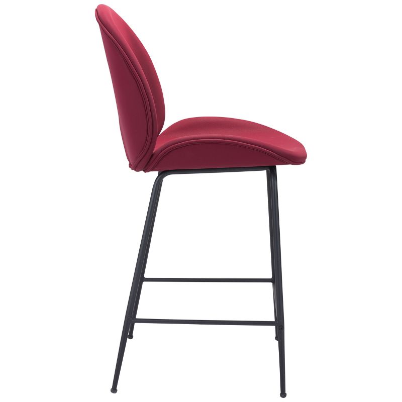 Valence Counter Height Barstool Chair Red - ZM Home, 4 of 16