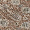 Brown Gray And Charcoal Oriental Washable Indoor Outdoor Area Rug - 4 of 4