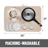 Bellemain XXL Microfiber Dish Drying Mat – 24" x 17" (Largest Mat) | Super Absorbent, Fast-Drying, Soft, and Durable Ivory - 3 of 4
