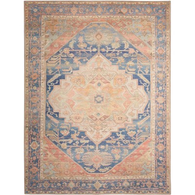 Nourison Vintage Washables Medallion Traditional Non-Slip Indoor Rug