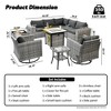 XIZZI Premium Outdoor Swivel Chair Sofa Set in 7 Colors, Modular Patio Seating with Swivel Chairs, Add-Ons Like Coffee Table and Fire Pit - 3 of 4