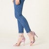 Allegra K Women's Embroidered Leather Ankle Strap Stiletto Heel Sandals - 4 of 4