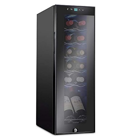 BLACK+DECKER 24 Bottle Wine Fridge with LED Display, Compressor Cooling  Wine Cooler Refrigerator with Interior Light, Temperature Controlled Wine