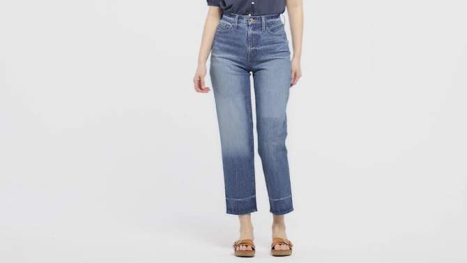 Women's Super-High Rise Vintage Straight Jeans - Universal Thread™ Medium Wash, 2 of 15, play video