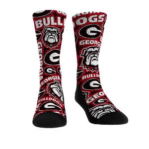 NCAA Georgia Bulldogs - Logo Sketch Rock 'Em Socks (S/M 6-8.5) - 1 of 1