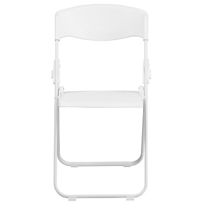 Hercules Heavy Duty White Plastic Folding Chair 2-Pack