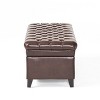 GDFStudio Heathbrooke Contemporary Faux Leather Upholstered Tufted Storage Ottoman - 4 of 4