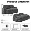 2-in-1 Corduroy Convertible Modular Sofa Bed with Memory Foam Mattress Saving Sleeper Sofa Bed for Living Room,Bedroom-The Pop Home - 3 of 4
