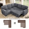 ChicFurnit Sectional Sofas Modern Power Recliner Chair with Adjustable Massage and Heating for Living Room, Beige, 38.13"*36.63"*40.5" - 4 of 4