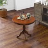Tangkula 32" Round Pedestal Dining Table Kitchen Dining Room Walnut - 4 of 4