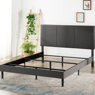 Queen Cambril Upholstered Bed Frame Gray - Zinus: Durable Steel ...