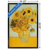 Trends International Sunflowers by Vincent van Gogh Framed Wall Poster Prints - 3 of 4
