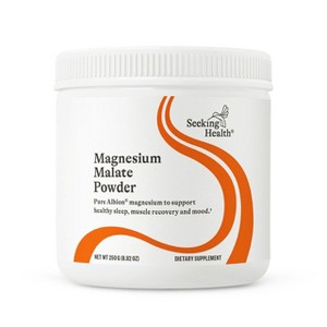 Seeking Health Magnesium Malate Powder, 500 mg Dimagnesium Malate Supplement to Support Sleep and Balanced Mood, Chelated Magnesium (100 Servings) - 1 of 4