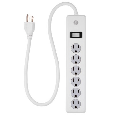 General Electric 6 Outlet Surge Protector 2' Cord White