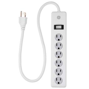 GE 6 Outlet Surge Protector 2' Cord White
