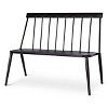 Windsor Metal Stack Patio Bench Black - Threshold™ - 2 of 4