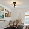 DAKAFUL Artistic Glass Semi-Flush Mount Ceiling Light,Decorative Glass Ceiling Fixture for Hallway Corridor Kitchen Bathroom - 3 of 4