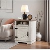 Chic Crate-Modern Farmhouse Barn Door Nightstand - Side Table with Storage for Bedroom & Office (Wooden) - 3 of 4