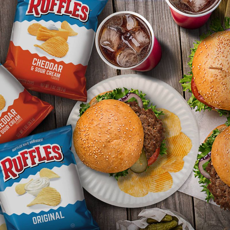 Ruffles Original Flavor Party Size Ridged Potato Chips - 13oz, 3 of 4