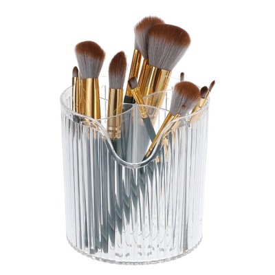 Unique Bargains 4 Slot Makeup Brush Cup Makeup Organizer For Bathroom ...