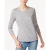 maison Jules Womens Plaid Mixed Media Embellished T-Shirt - 2 of 2
