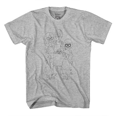 Mens Bob's Burgers Logo T-Shirt - Bob's Burgers Mens Fashion Shirt - Bob, Tina & Louise Belcher