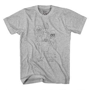 Mens Bob's Burgers Logo T-Shirt - Bob's Burgers Mens Fashion Shirt - Bob, Tina & Louise Belcher - 1 of 4
