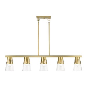 Livex Lighting Bennington 5 - Light Chandelier in  Natural Brass - 1 of 4