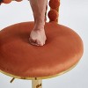 PAGED Modern Bar Stools Set of 2, Upholstered Bar Chairs with Golden Iron Tube Legs for Home Pub - 3 of 4