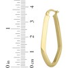 10k Yellow Gold 38mm Geometric Oval Hoop Earrings - 4 of 4