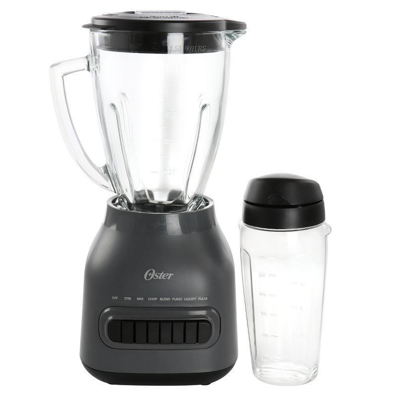 Oster Easy to Clean 700 Watt Blender with 20 Ounce Blend-N-Go Cup in Grey, 1 of 9