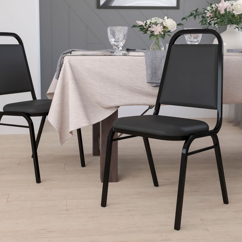 Emma and Oliver Trapezoidal Back Stacking Banquet Dining Chair - 1.5" Thick Seat, 3 of 14