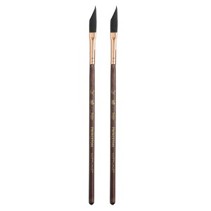 Princeton Neptune Dagger Brush, Synthetic Bristles, Short Handle Watercolor Paintbrush, Dark Wood, Size 1/4 inch, Pack of 2 - 1 of 4