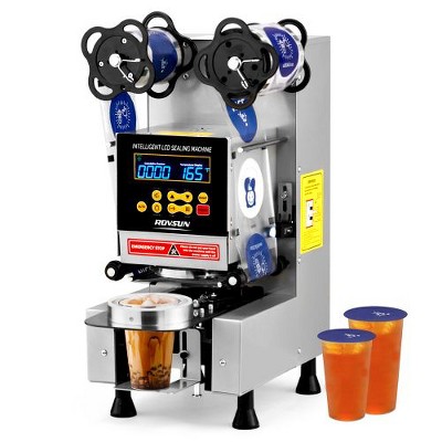 Winado 350W 110V Automatic Cup Sealing Machine With LCD Intelligent Display Silver