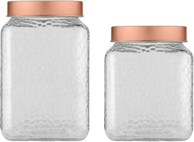 Amici Home Desmond Glass Container Storage Jar, Clear With Copper Lid, 60  Oz. : Target