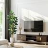Whizmax Artificial Fiddle Leaf Fig Tree, Faux Trees with Fake Plants Fiddle Leaves Greenery with white Tall Planter for Home Office Decor - 2 of 4