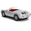 1955 Porsche 550 Spyder Silver Metallic with Red Interior "Collection" Series 1/64 Diecast Model Car by Majorette - 3 of 4