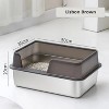 LunaLulinlk Stainless steel cat litter box. Easy to clean, does not absorb odors, comes with a shovel - 4 of 4