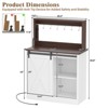 Aheaplus Coffee Bar Cabinet with Charging Station and LED Light, Kitchen Buffet Sidboard with Sliding Barn Door and Top Storage Shelves - 4 of 4