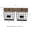 Hanging Double Wire Basket Organizer- Wall Mount Storage, Rustic Style Multi-Use Bins for Entryway, Office & Home Decor by Lavish Home - 2 of 4