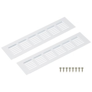 Unique Bargains Aluminum Alloy Cabinet Wardrobe Shoe Closet Rectangle Ventilation Grilles 2 Pcs - 1 of 4