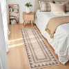 Coucheta Modern Washable Area Rug, Neutral Geometric Border Low Pile Rug, Non-Slip & Non-Shedding Carpet for Living&Dining Room, Hallway&Bedroom - 3 of 4