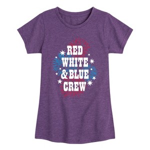 Girls' - Instant Message - Americana Fitted Short Sleeve Graphic T-Shirt - 1 of 4