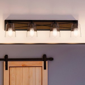 Urban Ambiance Luxury Farmhouse Bath Light 8.25''H x 34.75''W,  Olde Bronze Finish,  Berkeley Collection, UHP3902 - 1 of 4